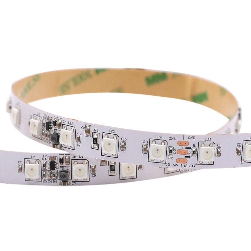 DC12-24V Individually Programmable SK6812 RGB LED Strip 60LEDs/m, 10m/33ft No Voltage Drop, 3.28ft-65.6ft DC12-24V Individually Programmable SK6812 RGB LED Strip 60LEDs/m, 10m/33ft No Voltage Drop, 3.28ft-65.6ft
